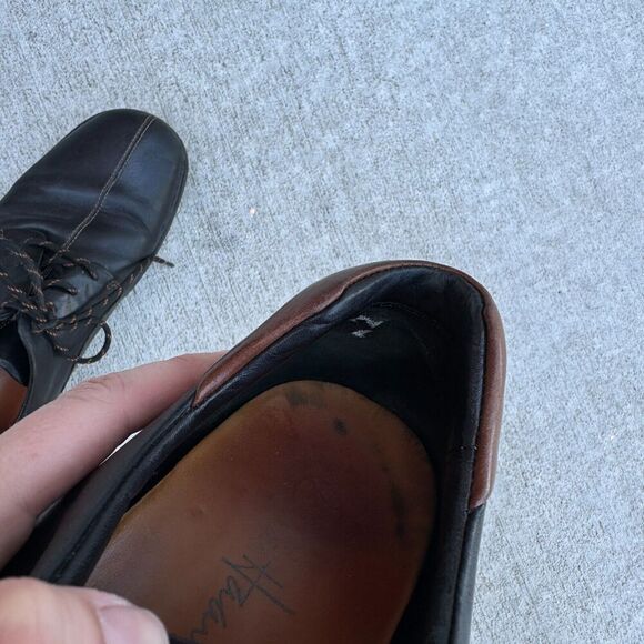 Cole Haan Zeno Lace II Oxford‎ Shoes Men Size 10 Black Leather Split Toe Comfort